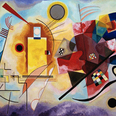 reproductie Yellow red blue van Kandinsky